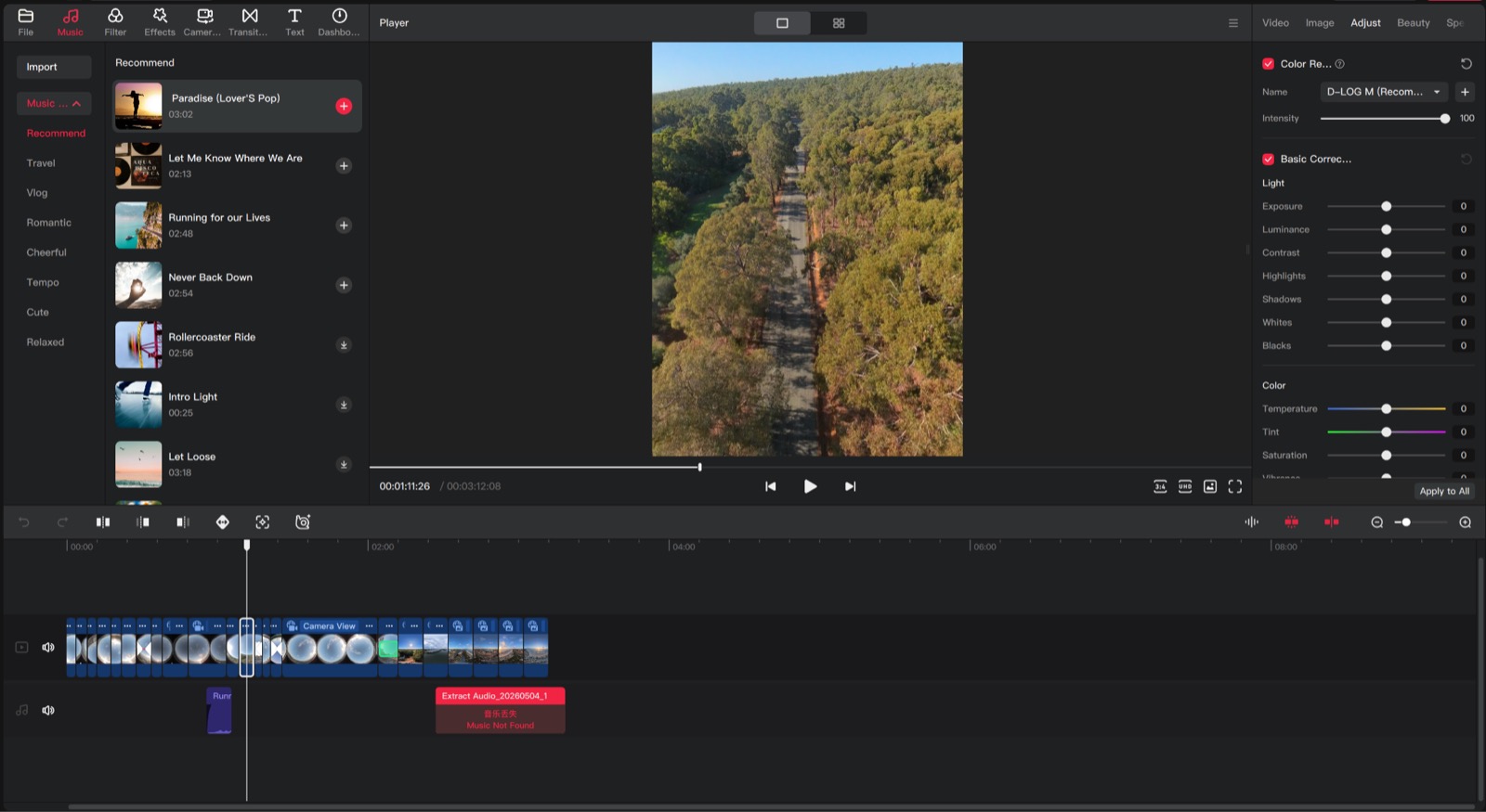 ریفریمینگ فوتیج ۳۶۰ درجه در DJI Studio محیط تدوین DJI Studio برای Avata 360