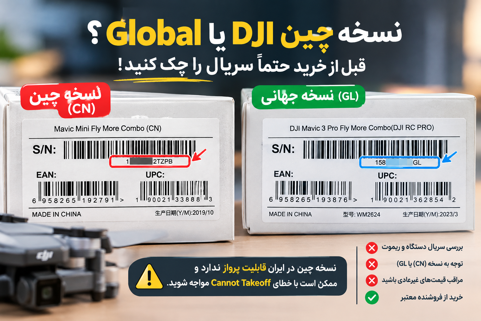 نسخه چین (CN) پهپادهای DJI چیست؟ چرا ممکن است در ایران پرواز نکنند؟